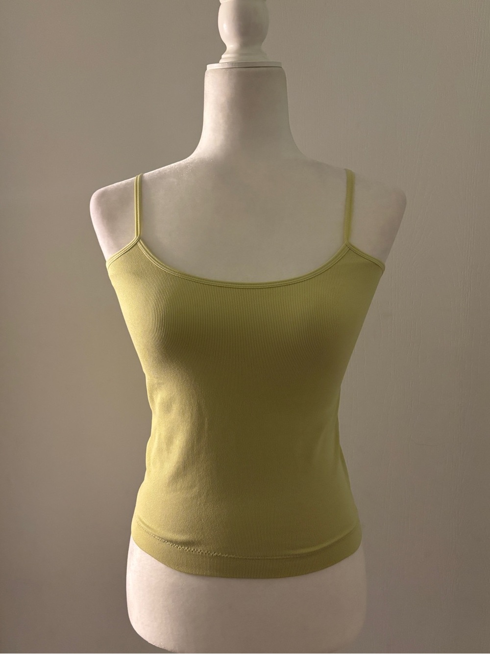Guess Olive Spaghetti Strap Ribbed Tank XS/S